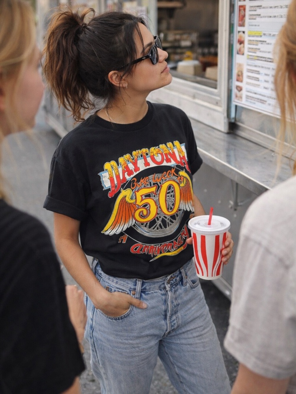 Daytona Bike Week 50th Anniversary Black single stitch  Tee